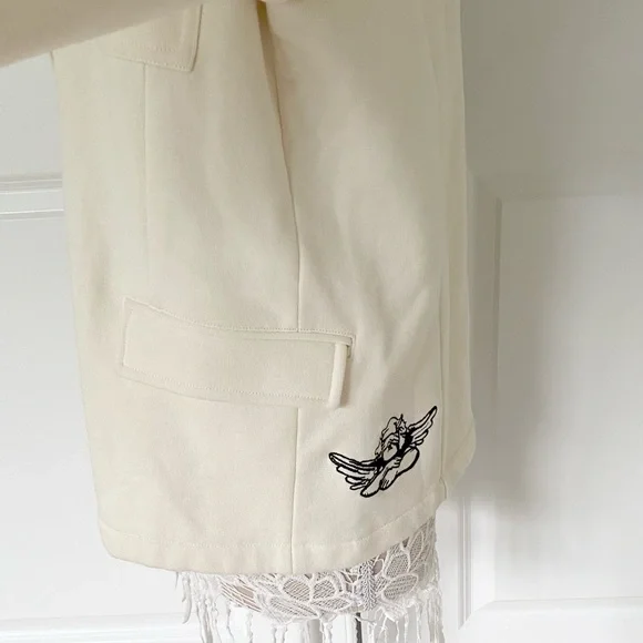 NEW Boys Lie REVOLVE Oversized Sweatshirt Blazer Sz XS/S *altered* - Picture 6 of 10